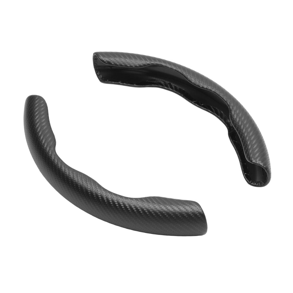 Carbon Fiber Pattern Steering Wheel Grip Cover For Chevy Tahoe Silverado Black 4901354067311
