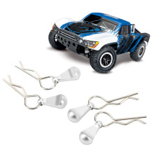 4 Stück RC-Car Karosserieklemmen 1/8-1/10 34x12mm Silber