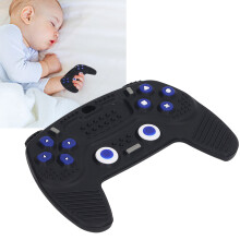 Baby Teether Controller Shaped Silicone Toy Black, Soft & Safe Teething Aid