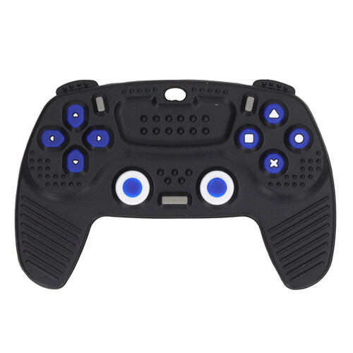 Schwarzer Silikon-Spielcontroller-Beißring mit Knöpfen 1
