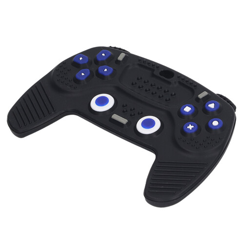 Schwarzer Silikon-Spielcontroller-Beißring mit Knöpfen 2