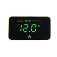 LED Digital Aquarium Thermometers Stick-On Fish Tank Water Temperature Meter With Alarm LCD Display