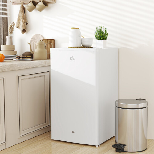 Homcom HOMCOM 91L Freestanding Under Counter Fridge with Lock White