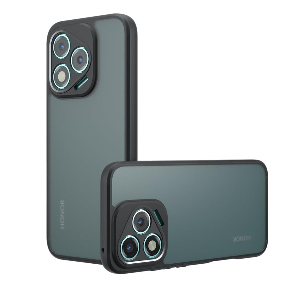 Matte Case For Honor 400 Lite 6.7-Inch, Shockproof Military-Grade Protection, Frosted Translucent Back, Slim Cover Black 9354506494957