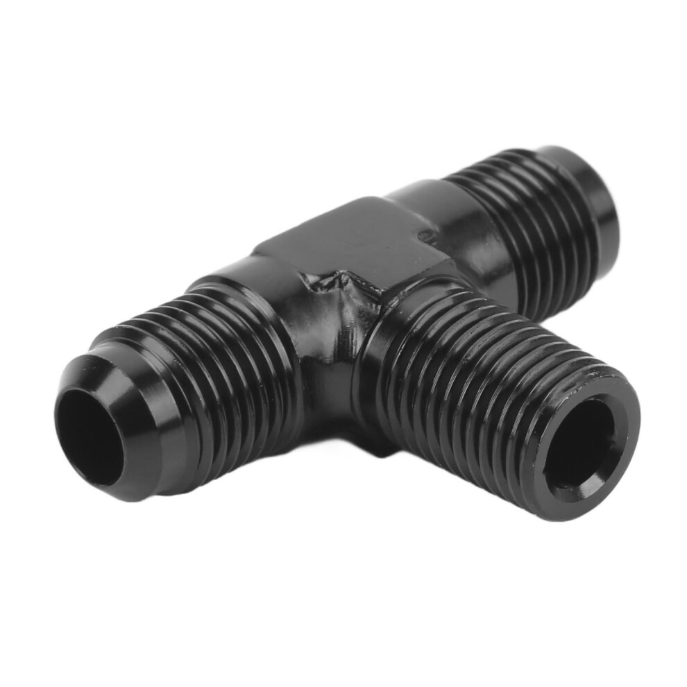 Anodized Aluminium Tee Adapter 3 Way T Fitting For 6An To 1/4 Npt Black 8401354074655