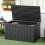 Outsunny Outsunny 336 Litre Rolling Outdoor Garden Storage Box, Plastic Container, Black 1
