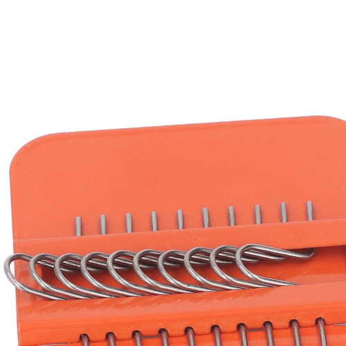 10-Haken Mini-Webrah, Holzbrett 6,5 cm, orange 2