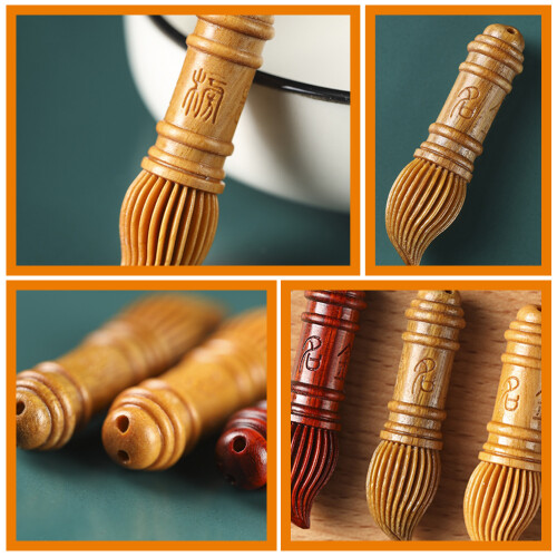 2Stk Holz Anhänger Mit Stift Schlüsselanhänger 2