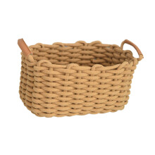 Cotton Rope Desktop Organizer Handwoven Basket for-Khaki large