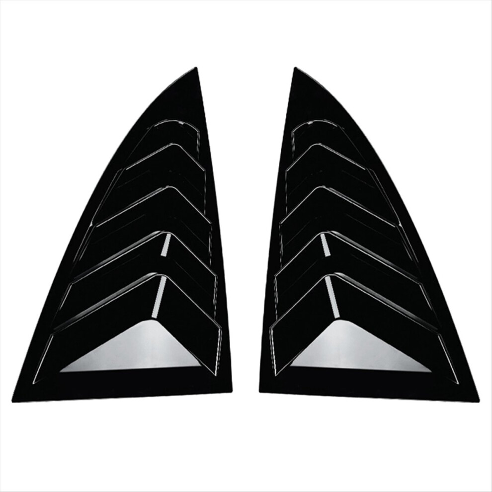For Model 3 2024+ Rear Side Window Louvers Air Vent Scoop Shades Cover Blinds Spoiler Gloss Black 4712500752865