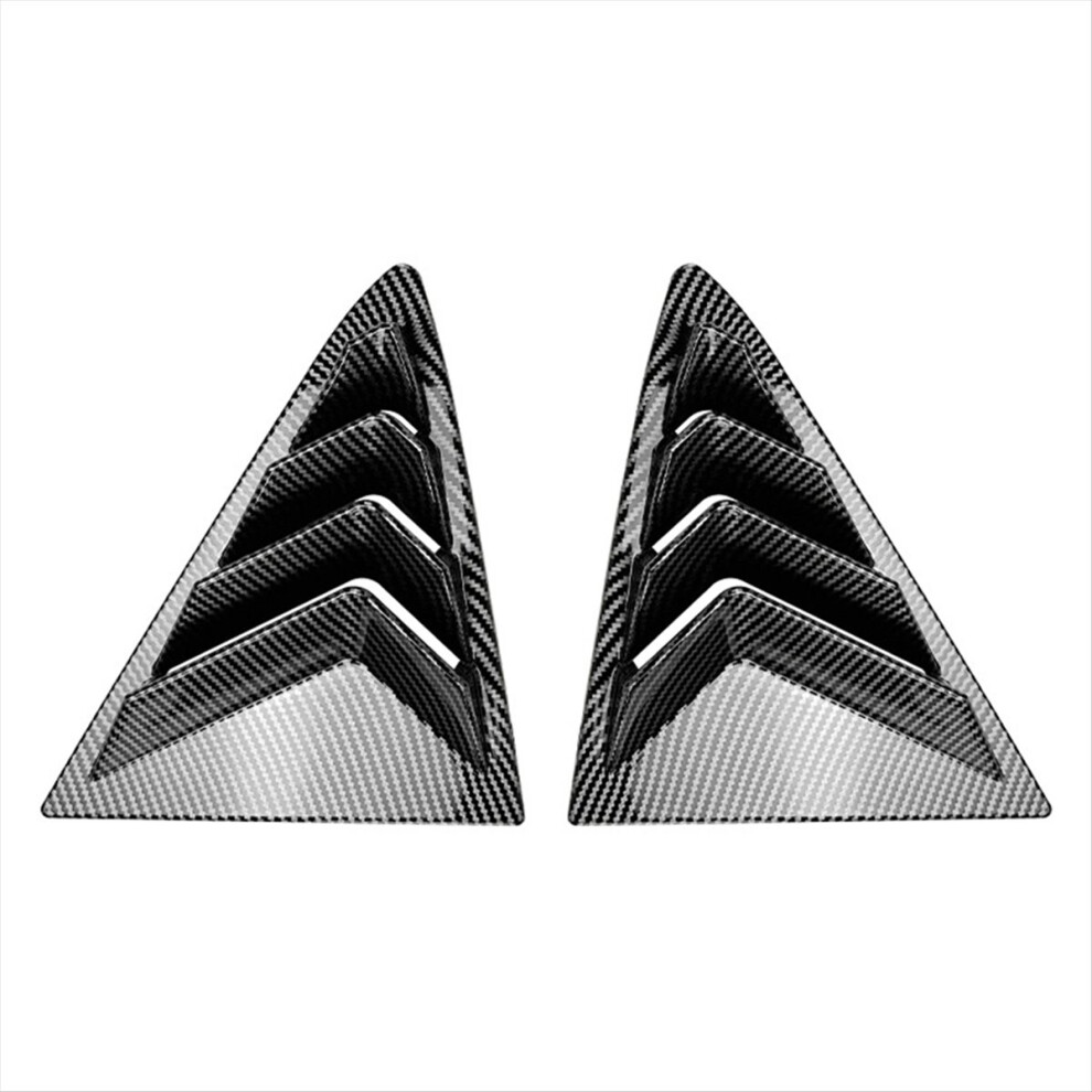 Car Rear Triangular Window Louvers Shutters Blinds Cover Trim For Fiesta Mk8 2018+ Carbon Fiber 4712500759550
