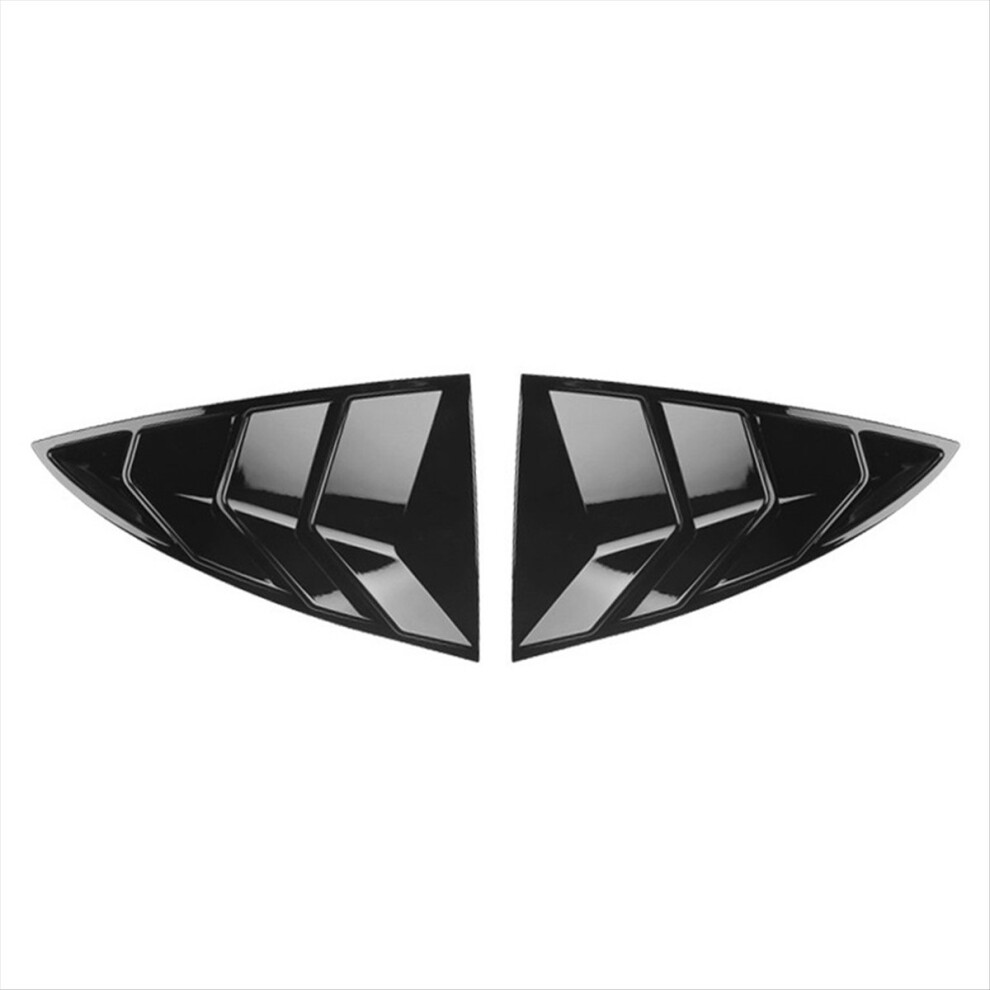 Car Rear Shutter Window Cover For Model Y Rear Triangular Louver Decoration Cover Accessories Gloss Black 4712500742385