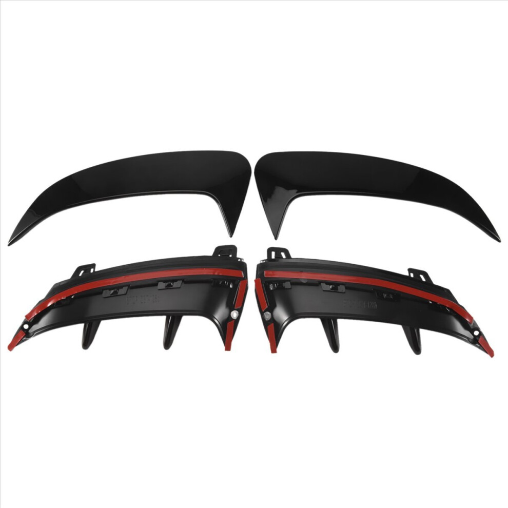 Glossy Rear Bumper Splitter Spoiler Rear Canard Air Vent Trim For A Class W177 A180 A200 A250 A45 2019+ Black 4712500743719