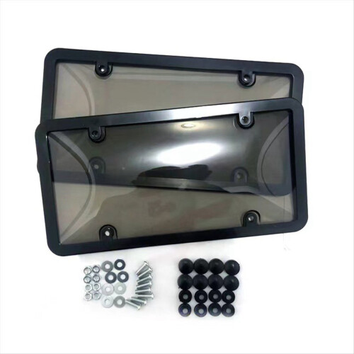 Unbreakable license plate bubble cover Black 1
