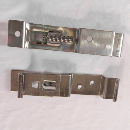 Rectangular Car License Plate Spring Loaded Stainless Steel Bracket 2