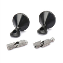 Motorcycle Accessories Handlebar End Mirror Side Rotation for 300 GTS300 300 GTV300 Black