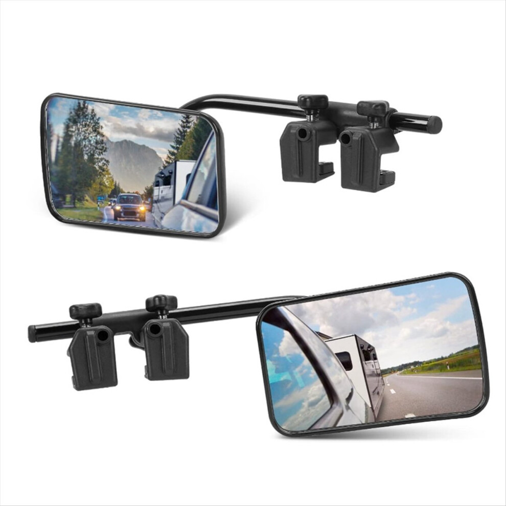Car Rearview Mirror Towing Mirror Extend And Widen Of View Adjustable Tow Mirror For Rv Tractor Tow Truck Campers Light 4712164064786