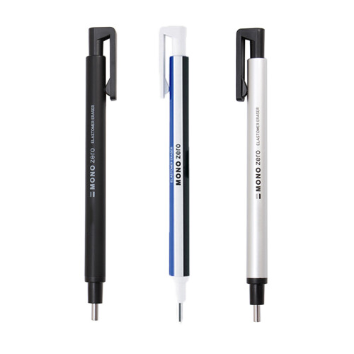 Round Tip Eraser Refill Pack Ultrafine Pencil Rubber-black 1