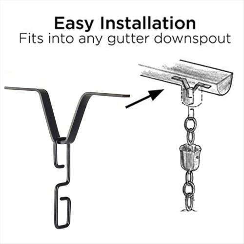 Rain Chain Gutter Clip,Rain Chain Adapter Hook 2