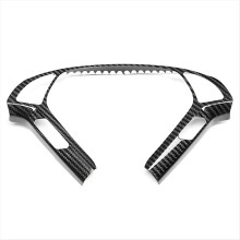Car Steering Wheel Panel Decoration Cover Carbon Fiber Trim Moulding Sticker for G25 G35 G37 2007-2014