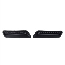LED Daytime Running Light for RAM 1500 2010-2022 LED Hood Vent Lights, White DRL, Amber Sequential Turn Signal