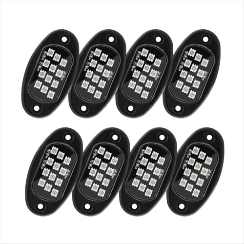 RGB Rock Lights, Multicolor Underglow Lights Kit,8 Pods