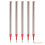 5 Kit Retractable Ballpoint Pen Refills 0.5mm Tip Write-Red 1