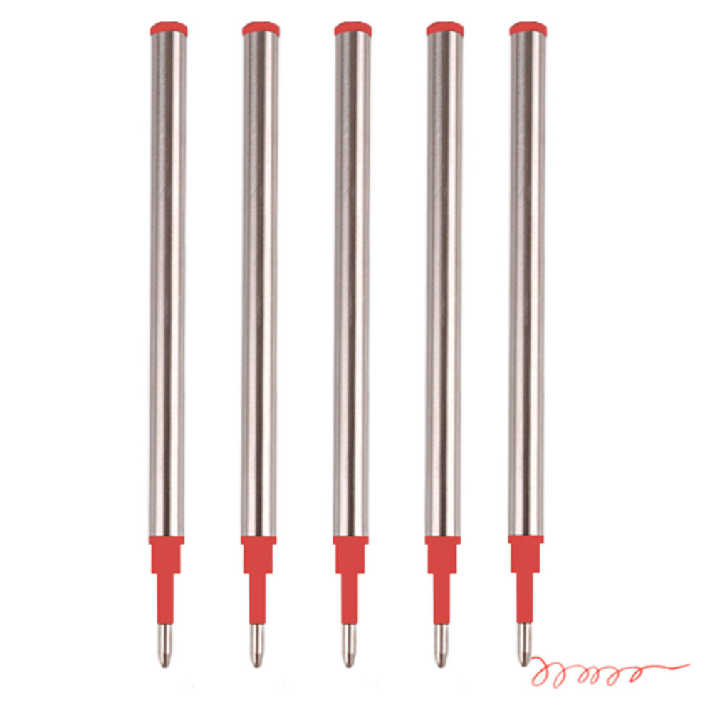 5 Kit Retractable Ballpoint Pen Refills 0.5Mm Tip Write-Red 7704000055086