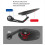 Universal Motorcycle 22mm Handlebar Rearview Mirror Oval Reflector A 6