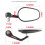 Universal Motorcycle 22mm Handlebar Rearview Mirror Oval Reflector A 3