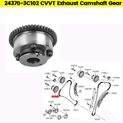 For Azera Adjuster Eccentric Shaft Gear 2