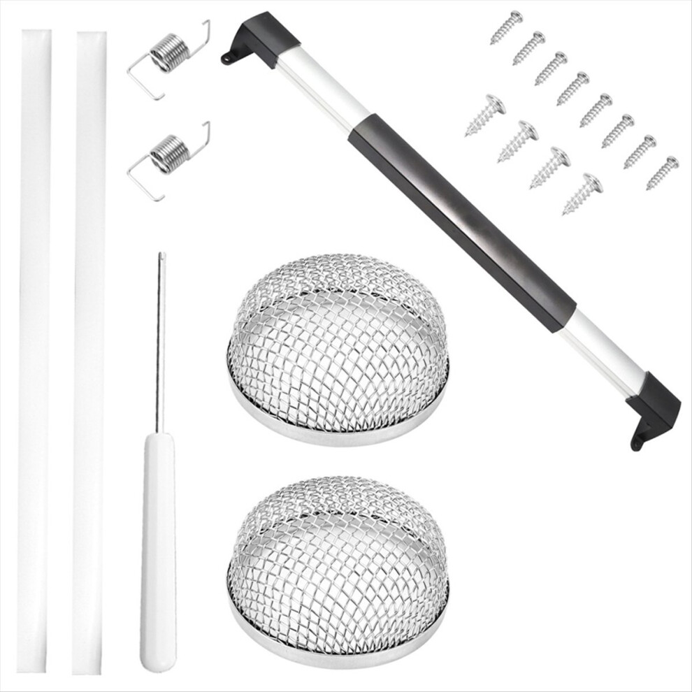 Rv Screen Door Crossbar Handle+Rv Furnace Vent Screen Kit, For Rv Motorhome, Travel Trailer 4712517076008