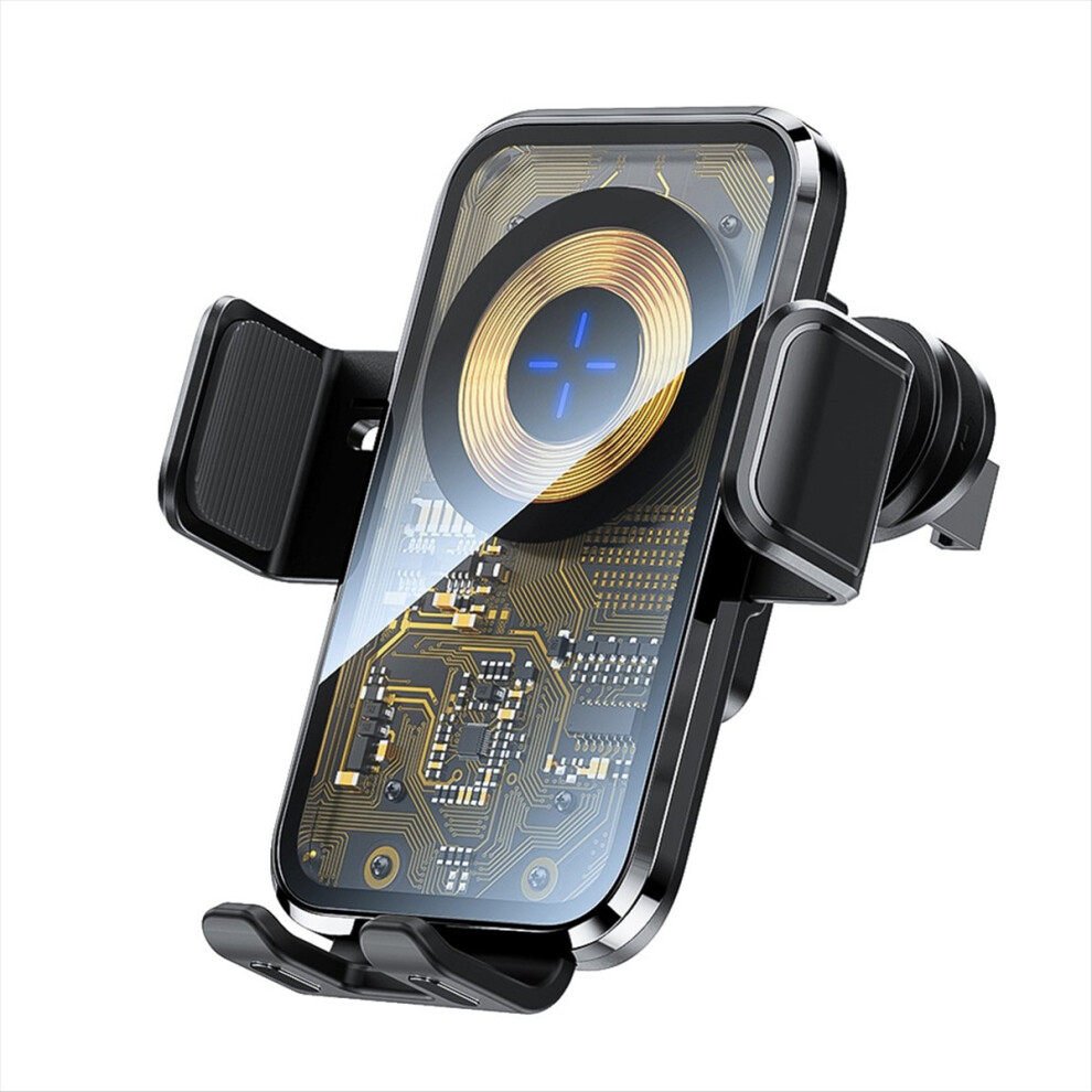 Wireless Car Charger Mount Fast Charging Auto-Clamping Phone Holder Universal Dashboard Air Vent Mount For Smartphones 4712517079467