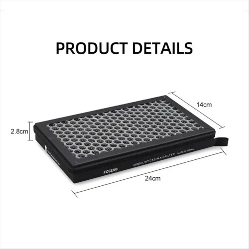 2Pcs Activated Carbon Double-Layer Air Conditioning Filter Replacement Kit for /Model Y 2016-2025 2