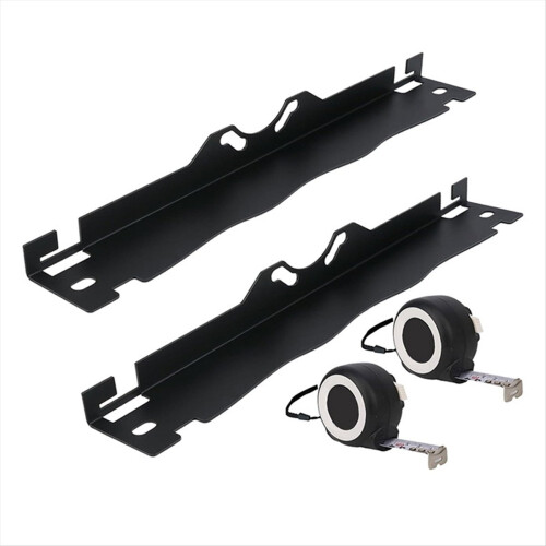 Universal Car Wheel Alignment Plate Tool with 2 Tape Measures Black 1