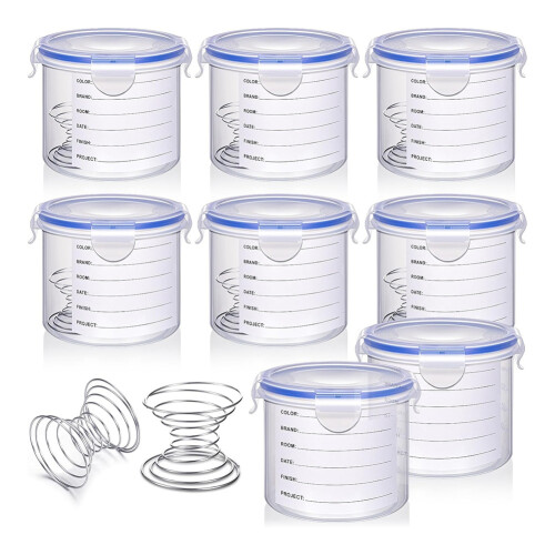 8 Sets Paint Container with Mixing Ball Touch Up Storage Cups 1