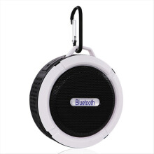 Outdoor Waterproof Bluetooth Speaker, Wireless Portable Mini Shower Travel Speaker for Sports Pool, Beach, Hiking White
