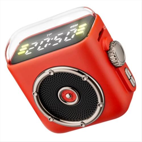 Mini Magnetic Back Clip Bluetooth Speaker Time Display Hifi Sound 2