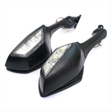 Motorcycle Rearview Rear View Side Mirrors with LED Turn Signal Light for -10R ZX10R 10R 2011 - 2014