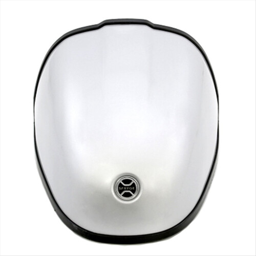 Motorcycle Tail Backrest Storage Box Silver 1