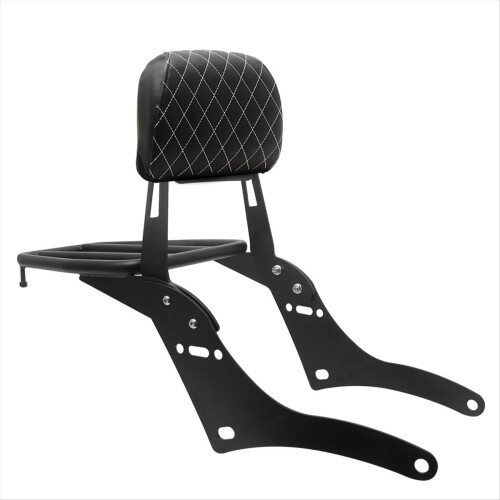 Rear Passenger Sissy Bar Backrest with Luggage Rack for Grid 1