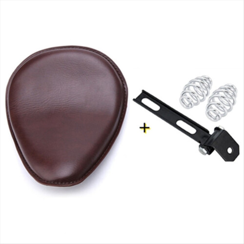 YY-184 Motorcycle Modification Retro Modified Cushion Seat Bag Brown 2