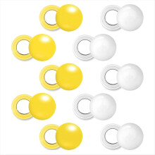 10Pairs Running Bib Magnets, Magnetic Race Bib Clips Yellow & White