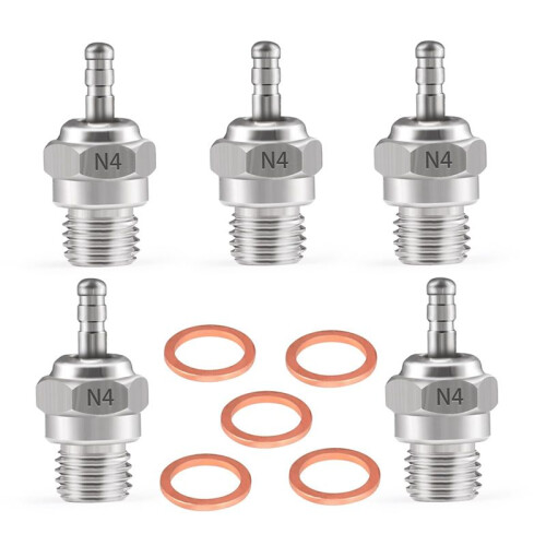5Pcs Plug N4 Spark Nitro Engine OS for Redcat 1/8 1/10 RC Car 1