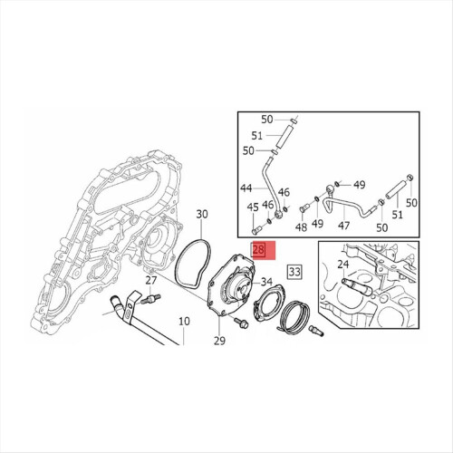 Engine Water Pump with Seal Kit for LR2 S80 V70 XC60 2