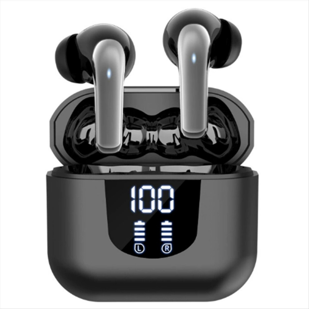 Translation Headphones Wireless Bluetooth 5.4 Earphone Hifi Audio Low Power Enc Earbuds Real-Time Translator Black 4714250944149