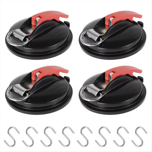 Vacuum Suction Cup Anchor with Fixed Hook for Heavy-Duty Use