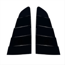 Car Rear Triangular Window Louvers Shutters Blinds Cover Trim for MK6 2015-2023 Bright Black