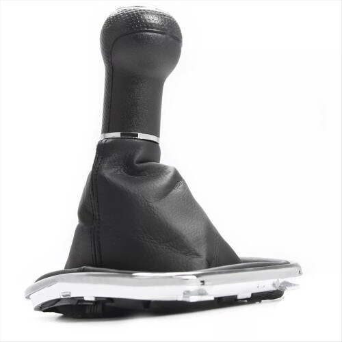 Car 5 Speed Gear Shift Knob With Leather Boot For Golf 6 2