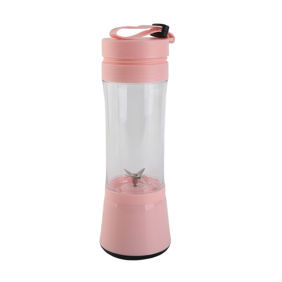 380ml Pink Portable USB Blender, 6-Blade Fruit Mixer for Shakes-image-OPC-PMDRYVQ-NEW
